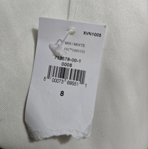 Banana Republic, vegan leather Cream color midi Skirt, size 8 - Picture 8 of 8